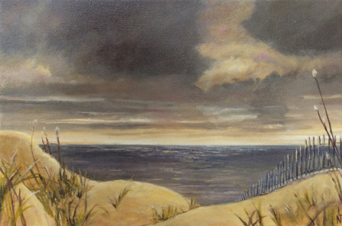 Peinture "Chemin des dunes"
